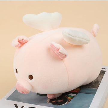 Angel Pig Stuffed Toy 7.9"-Soft Fat Pig Plush Toy Gifts for Kids, Valentine, Christmas