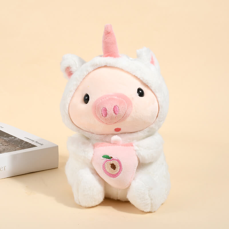 Unicorn Piggy Stuffed Toy 8.7"-Kawaii Plush Pig Toys