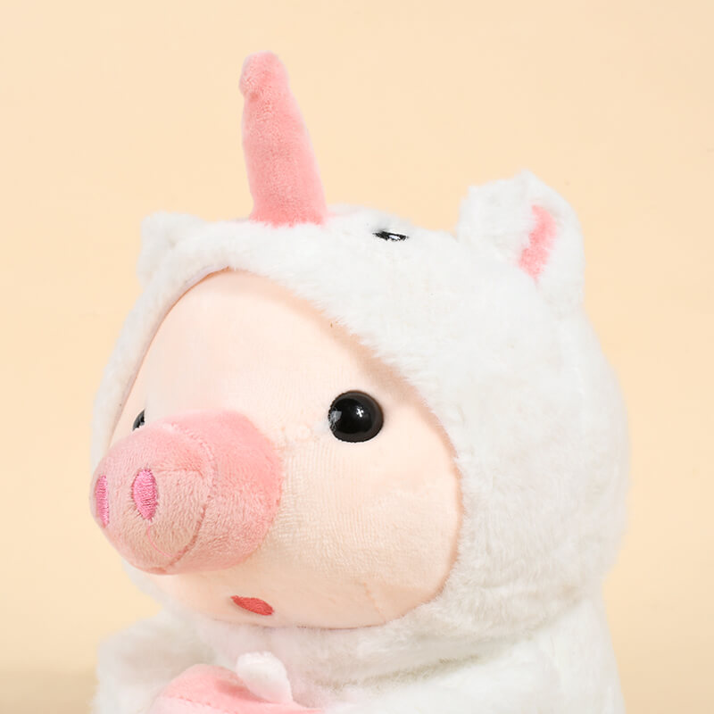 Unicorn Piggy Stuffed Toy 8.7"-Kawaii Plush Pig Toys